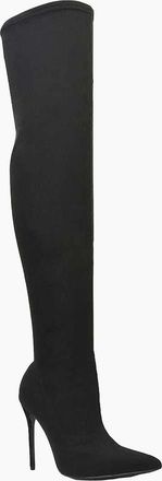 XY London Womens XY London Womens/Ladies Piper Zip High Heel Thigh-High Boots - Black - Size: 8