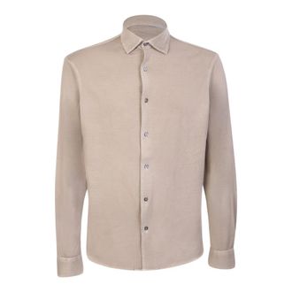 Dell'Oglio Camlbas Jervin V925 - Heren - Casual Overhemden - Beige - S - Katoen - Overhemden