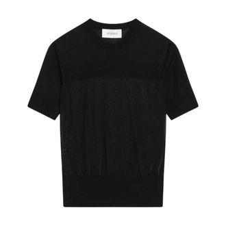 Sportmax Tops, Dames, Zwart, M, Zwarte T-shirt en Polo Collectie