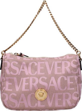 Versace Pink Fabric Womens Handbag