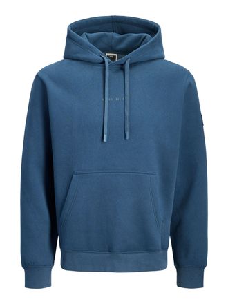Jack & Jones Kapuzensweatshirt JACK & JONES JCOPOINT SWEAT BADGE HOOD BF, Herren, Gr. XS, titan, angeraute Sweatware, Obermaterial: 72% Baumwolle, 28% Polyester, u