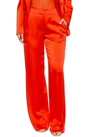 Jonathan Simkhai Kyra Wide Leg Pant In Flame