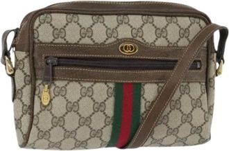 Gucci Pre-owned Cross Body Bags, female, Beige, Size: ONE SIZE Pre-owned Plastic Cross Body Bag