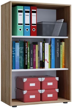 ebuy24 Ebuy24 - Estante De Madera Vcm De Pie Gabinete De Archivo De Ahorro De Espacio Dimensiones Aprox. B. 70 X Al. 111 X T. 37 Cm Estante Elegante De Pie E