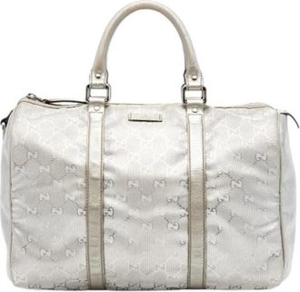 Gucci Pre-owned Boston Bag - Dames - Vintage Handtas - Wit - ONE Size - Leer - Vintage