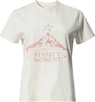 Perfect Moment Vintage Logo Cotton Tee - Dames - T-shirts - Wit - M - Katoen - Tops