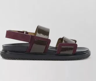 Marni leather double-strap fussbett sandals
