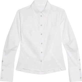 Helmut Lang Oversized overhemd - Dames - Overhemden - Wit - XS - Katoen - Overhemden