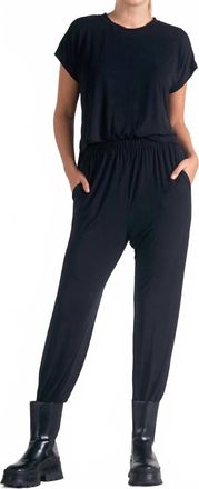 Elan T-Shirt Jogger Jumpsuit In Black