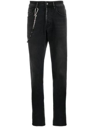 Sartoria Tramarossa chain-detail slim-fit cotton jeans - men - Cotton - 33 - Black