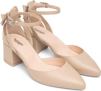 Nero Giardini Ankle Strap Pump in Natural at Nordstrom, Size 6Us