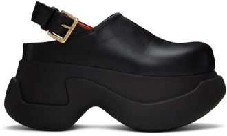Marni Black Sabot Buckle Chunky Loafers