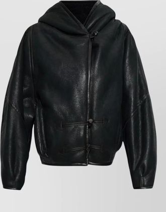 Isabel Marant lamb leather hooded jacket