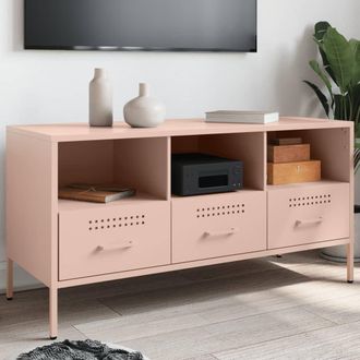 Berkfield Home TV Cabinet Pink 100.5x39x50.5 cm Steel