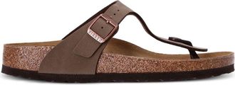 Birkenstock Gizeh slip-on leather sandals - women - Calf Suede/Birko-Flor/Polyethylene vinyl acetate (PEVA) - 39 Regular - Brown
