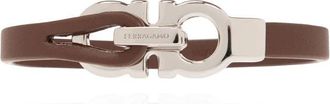 Ferragamo Gancini Armband - Heren - Armbanden - Bruin - ONE Size - Leer - Accessoires