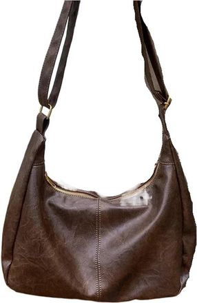 Generic Women Handbags PU Leather Shoulder Bag Fashion Ladies Messenger Bags Female Tote(Coffee)
