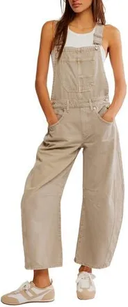 Free People Good Luck Denim Overalls in Cobblestone at Nordstrom Rack, Size X-Large