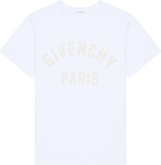 Givenchy T-Shirts, male, White, L, Embroidered Logo T Shirt