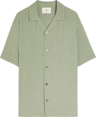 CH&Eacute; Studios Che Valbonne Stripe-trimmed Shirt - Light Green - Xxl