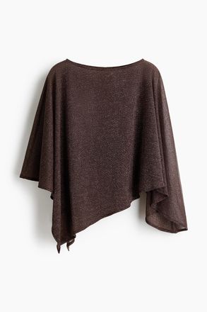 H&M Glitzerndes Cape-Shirt - Brown