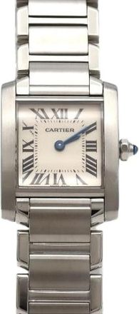 Cartier Pre-owned Tank Francaise Stainless Steel Quartz - Dames - Vintage Horloges - Grijs - ONE Size - Vintage