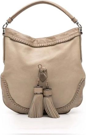 Burberry Pre-owned Shoulder Bags, female, Beige, Size: ONE SIZE Pre-owned Leather Shoulder Bag