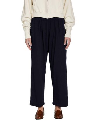 Les Tien Penny Pleated Pant In Navy