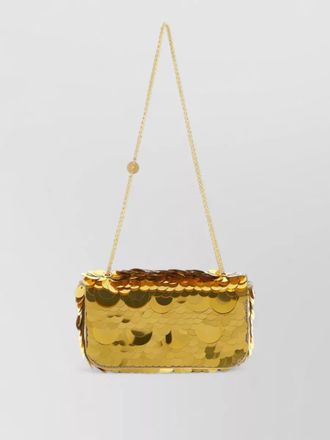 Paco Rabanne sparkle mini sequin clutch bag
