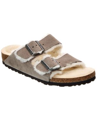 Birkenstock Arizona Narrow Suede & Shearling Sandal