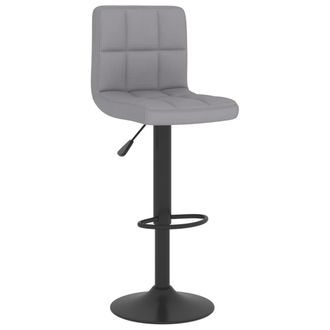 vidaXL Taburete De Cocina De Tela Gris Claro Vidaxl