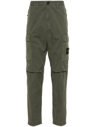 Stone Island Cargo slim con applicazione Compass - Verde