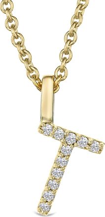 The Diamond Store Love Letter Initial T Lab Diamond Necklace set in 9K Yellow Gold