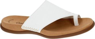 Gabor Schoenen, Dames, Wit, 40 EU, Leer, Cervo Footbed Flip Flop