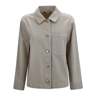 Max Mara Dames, Jassen, Beige, Maat: XS Katoen