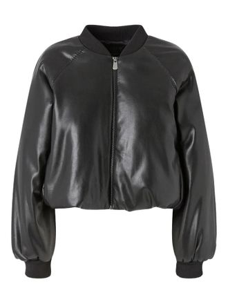 Pinko Cropped Black Jacket With Shiny Finish And Modern Touch