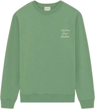 Dr&ocirc;le de Monsieur Sweatshirt - Heren - Sweatshirts - Groen - L - Katoen - Hoodies & sweatvesten