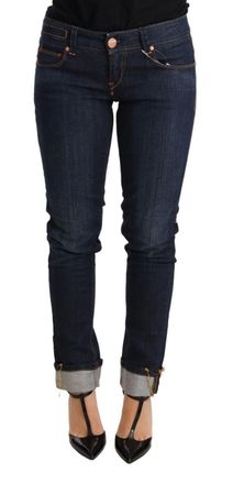 Acht Skinny Jeans met Opgerolde Zoom