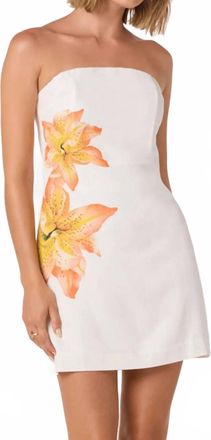Astr Kyla Strapless Mini Dress In White