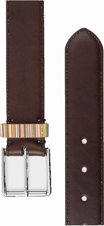 Paul Smith Mens Paul Smith Stripe Keeper Belt Brown - Size: UK 32