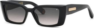 Philipp Plein Spp 215M 0700 Zonnebrillen - Dames - Zonnebrillen - Zwart - 55 MM - Accessoires