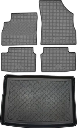 OEM Opel Astra K V Hatchback (5 Puertas) Desde Noviembre De 2015. Juego: Alfombrillas De Goma Para Coche + Alfombrilla Para Maletero