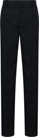 Bottega Veneta Fijne Wolbroek - Dames - Straight fit broeken - Zwart - XS - Wol - Broeken