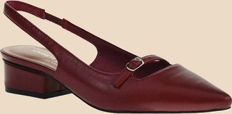 Chinese Laundry Womens Maude Pointed Toe Slingback Low Heel In Wine