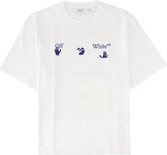 Off-white White Graphic Printed Cotton T-Shirt