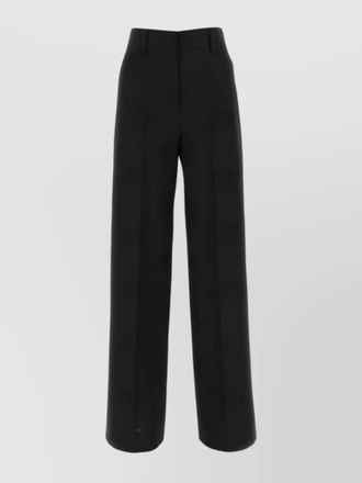 Burberry wool blend wide-leg trousers