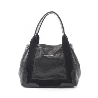 Balenciaga Black Leather Handbag Tote Bag (Pre-Owned)