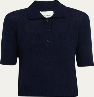 Lisa Yang Masy Cashmere Silk Polo Sweater
