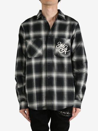 Amiri logo flannel shirt - Nero