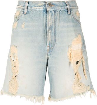 The Attico Eugenia denim shorts - women - Cotton/Cotton/Polyester - 25 - Blue